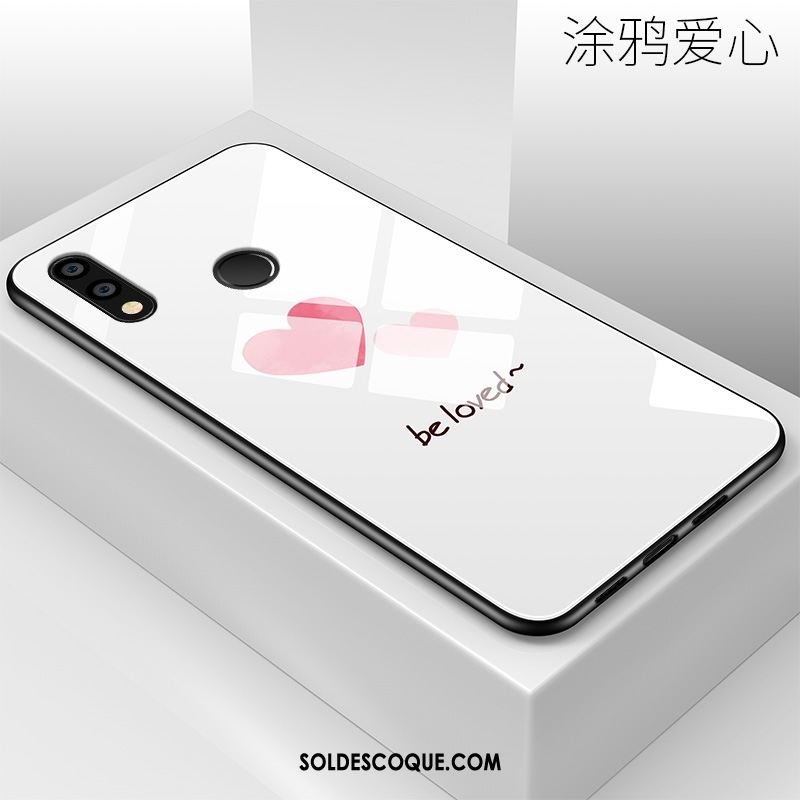 Coque Huawei Nova 3 Incassable Ornements Suspendus Amoureux Blanc Verre En Vente