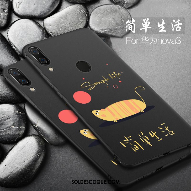 Coque Huawei Nova 3 Personnalité Fluide Doux Tendance Délavé En Daim Net Rouge En Ligne