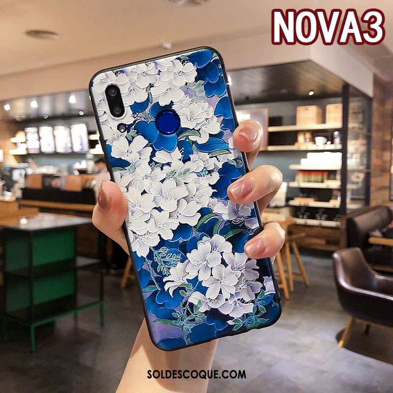 Coque Huawei Nova 3 Personnalité Étui Palais Style Chinois Gaufrage Soldes