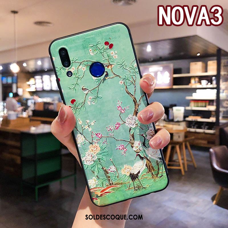 Coque Huawei Nova 3 Personnalité Étui Palais Style Chinois Gaufrage Soldes