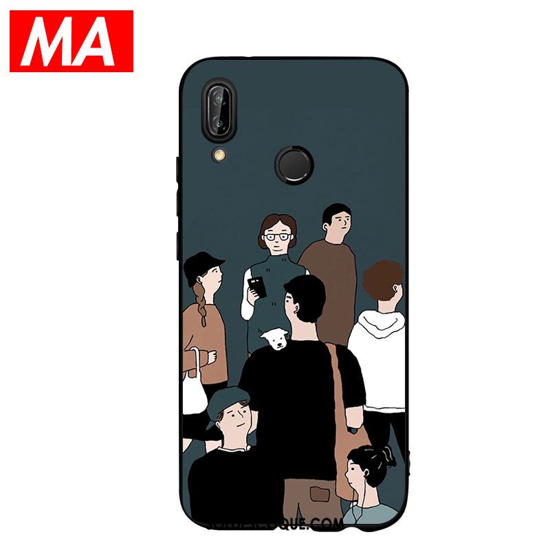 Coque Huawei Nova 3 Protection Fluide Doux Dessin Animé Vert Étui Pas Cher