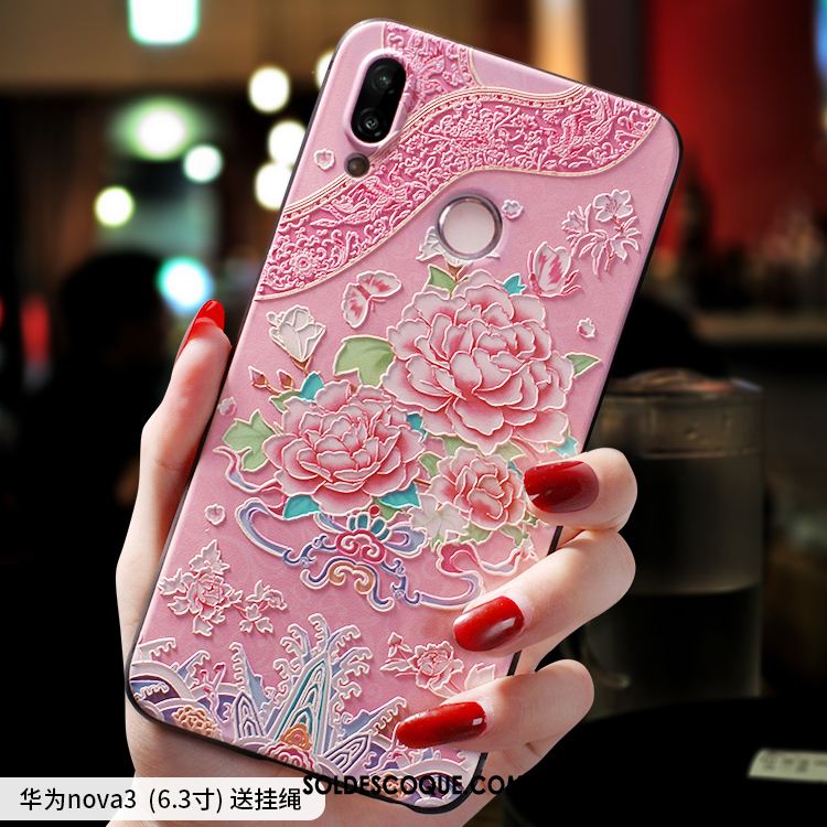 Coque Huawei Nova 3 Style Chinois Silicone Tendance Protection Ornements Suspendus Pas Cher