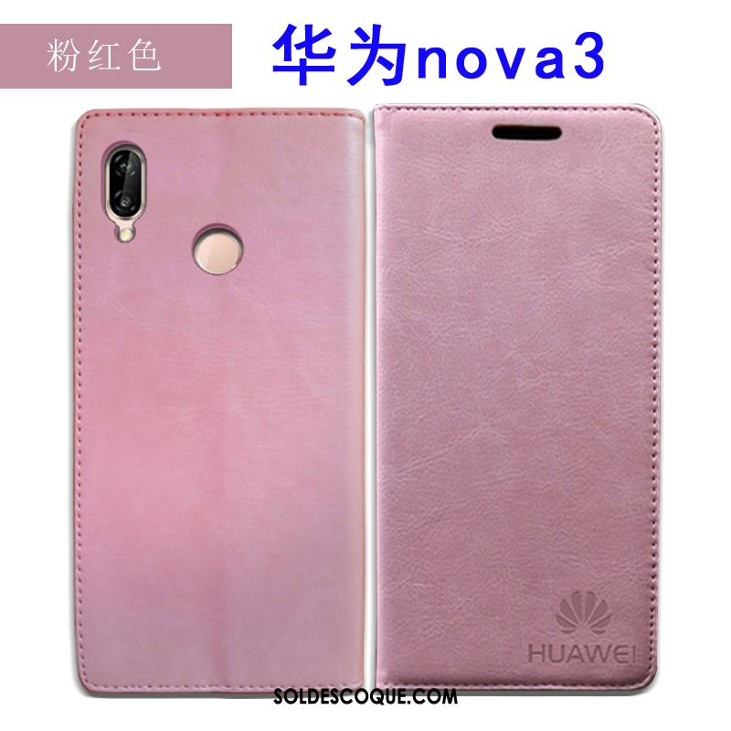 Coque Huawei Nova 3 Tout Compris Étui En Cuir Incassable Protection Cuir Véritable Pas Cher