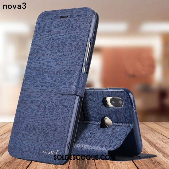 Coque Huawei Nova 3 Étui En Cuir Créatif Personnalité Protection Délavé En Daim Pas Cher