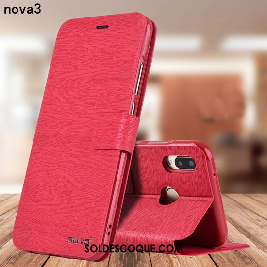 Coque Huawei Nova 3 Étui En Cuir Créatif Personnalité Protection Délavé En Daim Pas Cher