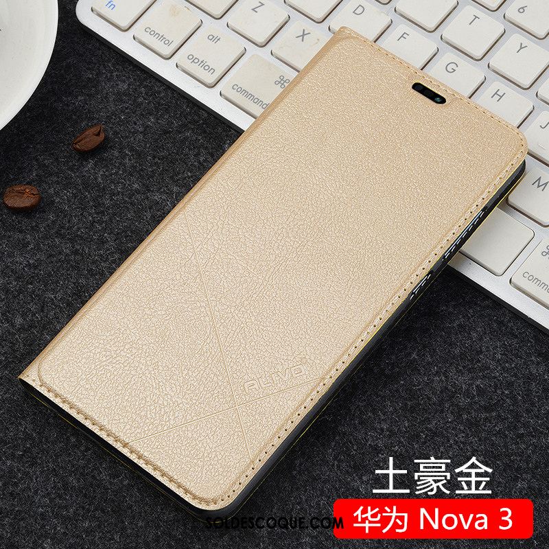 Coque Huawei Nova 3 Étui En Cuir Incassable Protection Clamshell Téléphone Portable Pas Cher