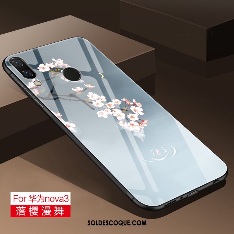 Coque Huawei Nova 3 Étui Rose Incassable Luxe Silicone En Vente