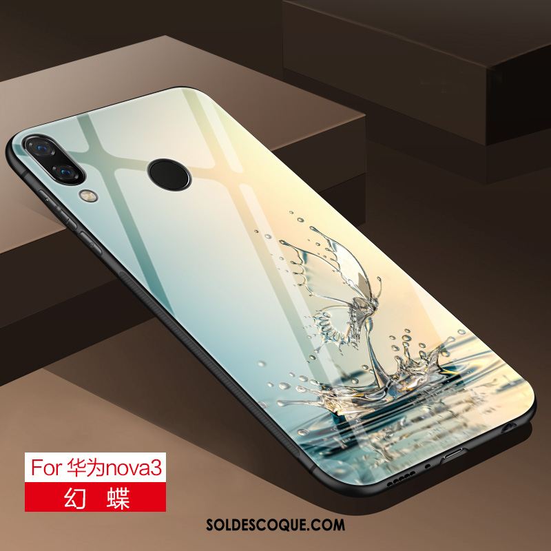 Coque Huawei Nova 3 Étui Rose Incassable Luxe Silicone En Vente