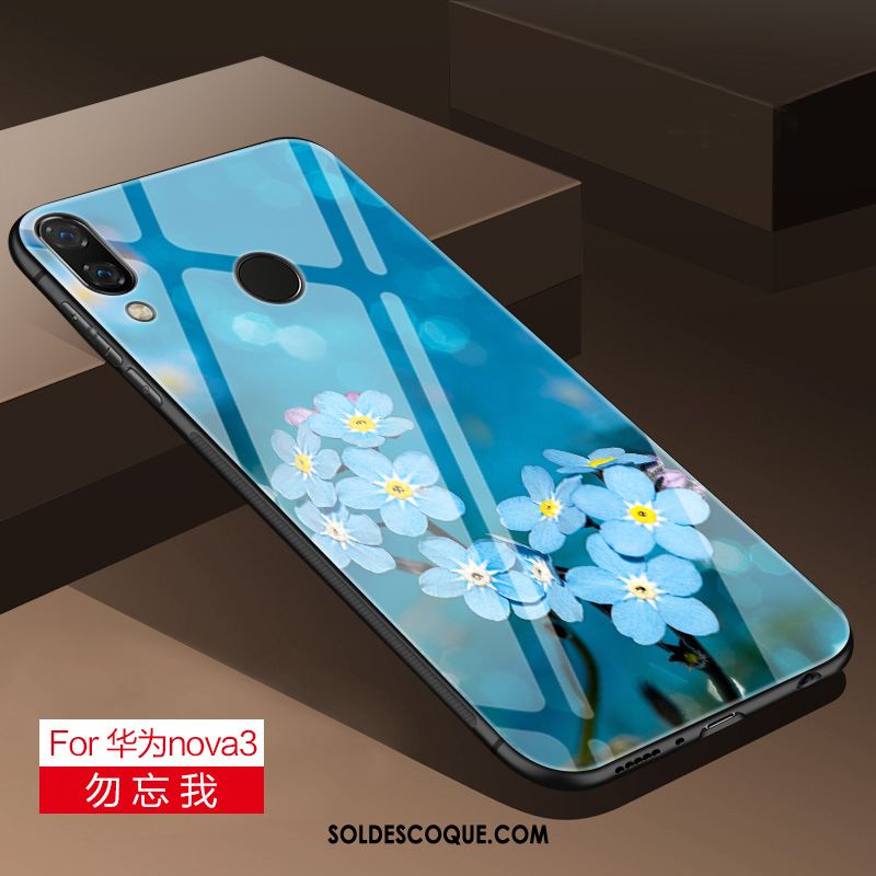 Coque Huawei Nova 3 Étui Rose Incassable Luxe Silicone En Vente