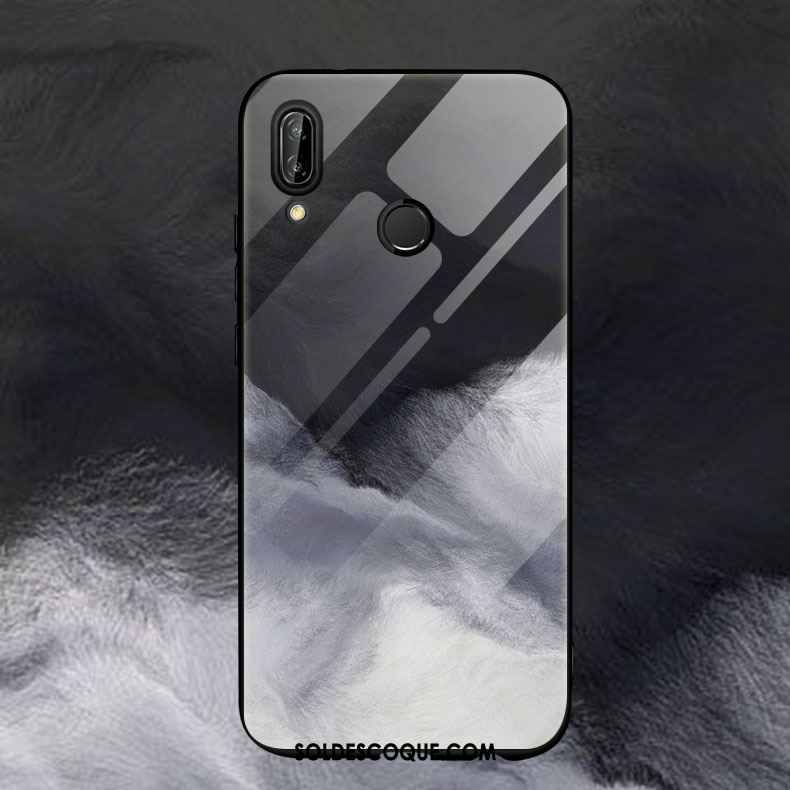 Coque Huawei Nova 3e Bleu Téléphone Portable Peinture À L'encre Difficile Étui France