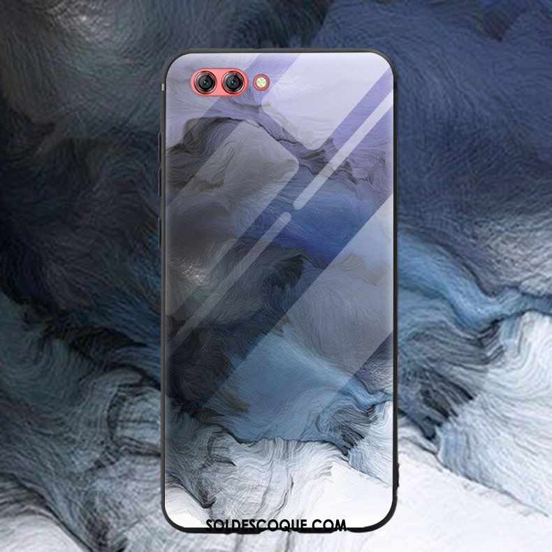 Coque Huawei Nova 3e Bleu Téléphone Portable Peinture À L'encre Difficile Étui France