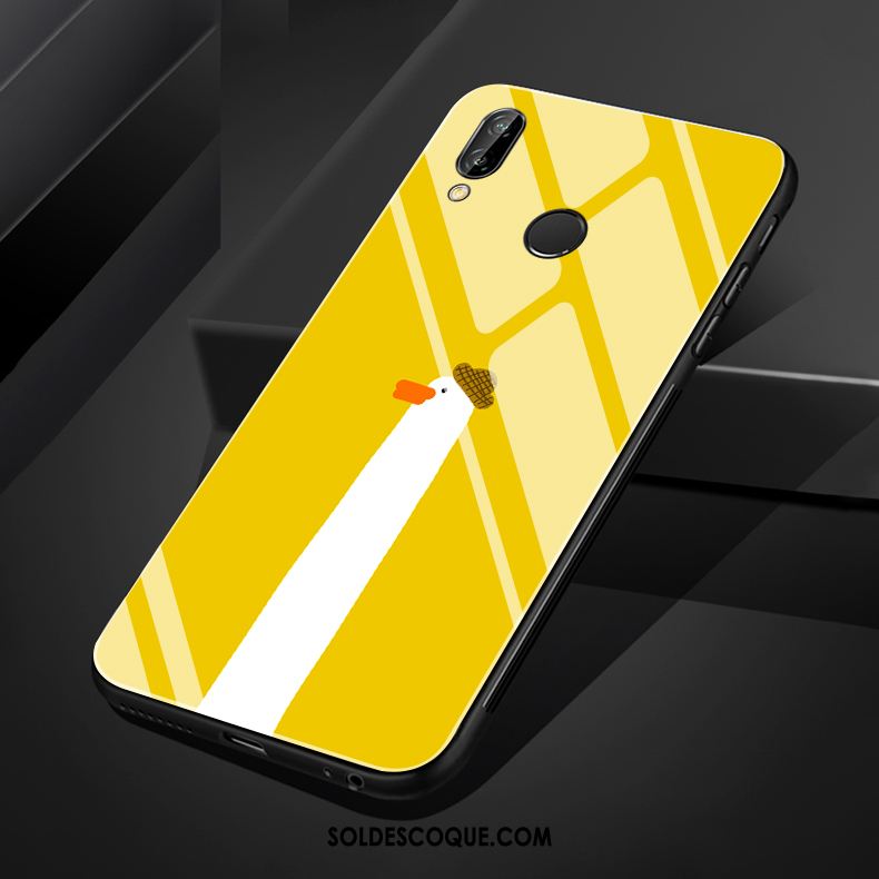 Coque Huawei Nova 3e Charmant Étui Silicone Jaune Bordure Pas Cher