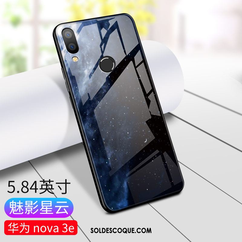 Coque Huawei Nova 3e Personnalité Incassable Net Rouge Silicone Mode Soldes