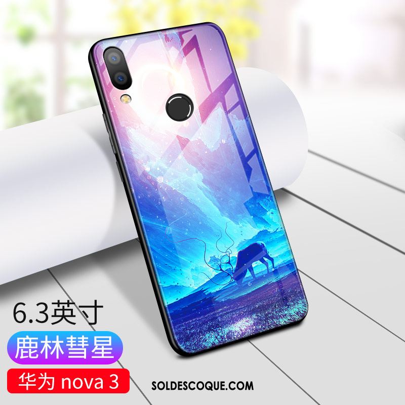 Coque Huawei Nova 3e Personnalité Incassable Net Rouge Silicone Mode Soldes