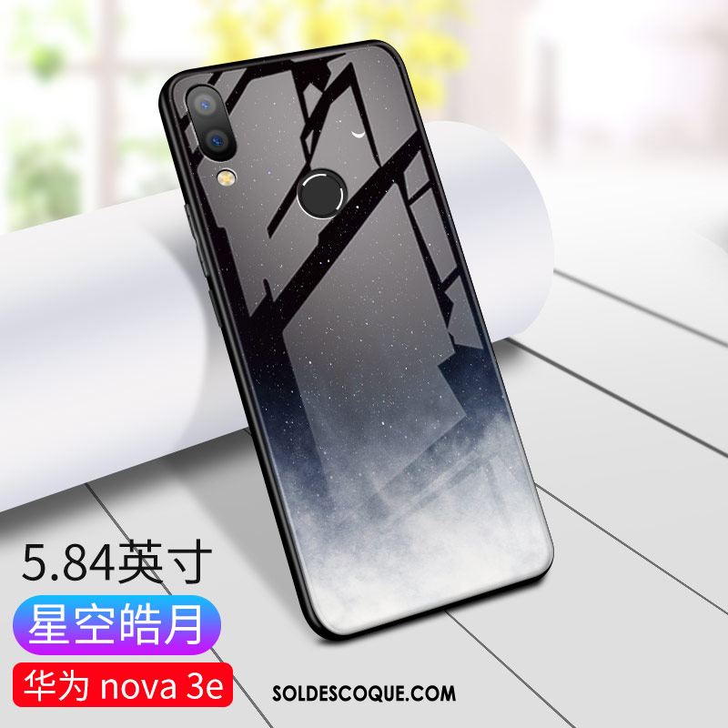 Coque Huawei Nova 3e Personnalité Incassable Net Rouge Silicone Mode Soldes