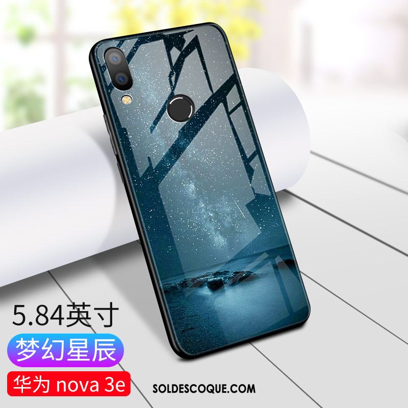 Coque Huawei Nova 3e Personnalité Incassable Net Rouge Silicone Mode Soldes