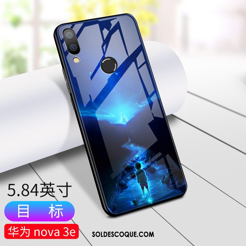 Coque Huawei Nova 3e Personnalité Incassable Net Rouge Silicone Mode Soldes