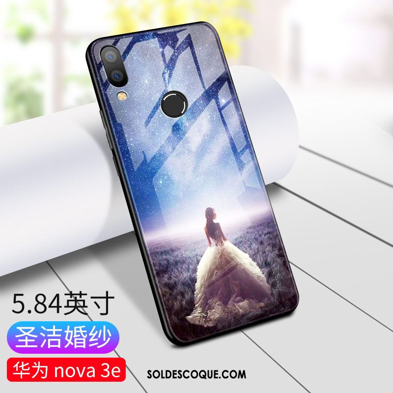 Coque Huawei Nova 3e Personnalité Incassable Net Rouge Silicone Mode Soldes