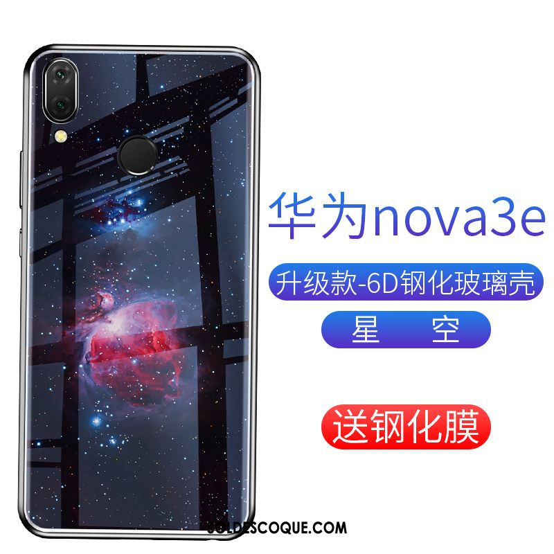 Coque Huawei Nova 3e Personnalité Incassable Net Rouge Silicone Mode Soldes