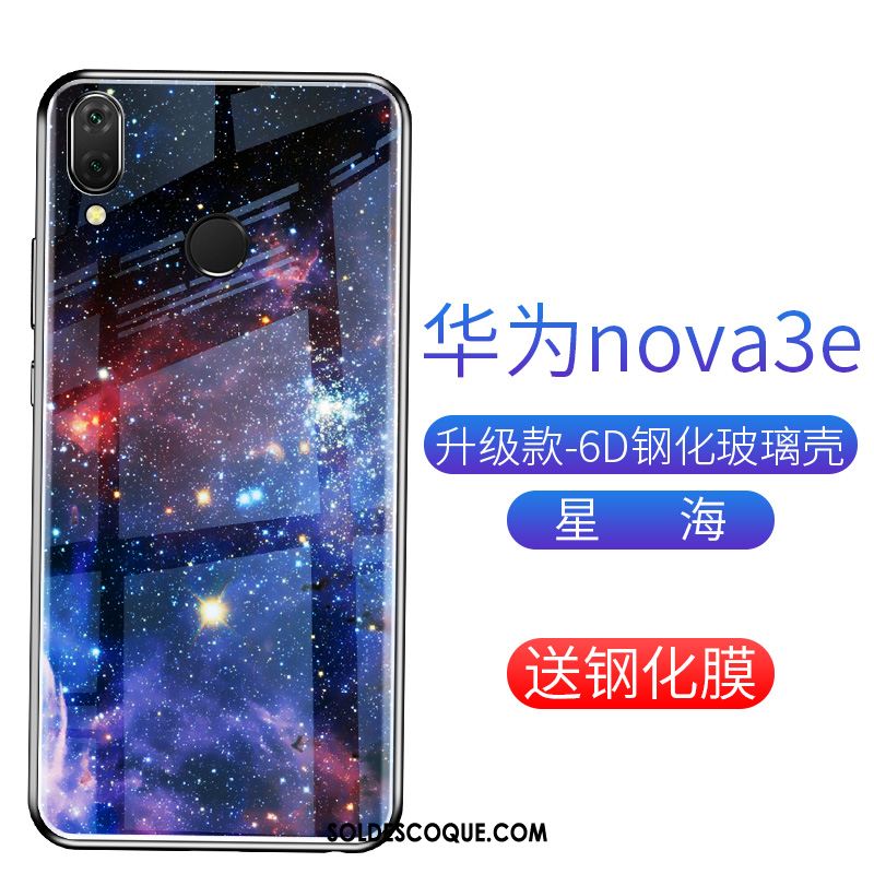 Coque Huawei Nova 3e Personnalité Incassable Net Rouge Silicone Mode Soldes