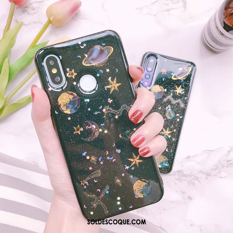 Coque Huawei Nova 3e Petit Bleu Fluide Doux Téléphone Portable Étui Pas Cher