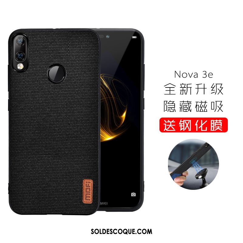 Coque Huawei Nova 3e Protection Fluide Doux Tout Compris Délavé En Daim Étui France