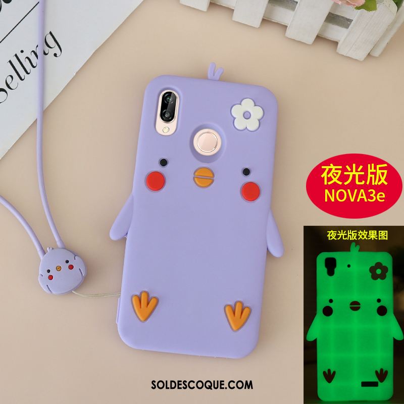 Coque Huawei Nova 3e Protection Jeunesse Ornements Suspendus Tout Compris Jaune Soldes