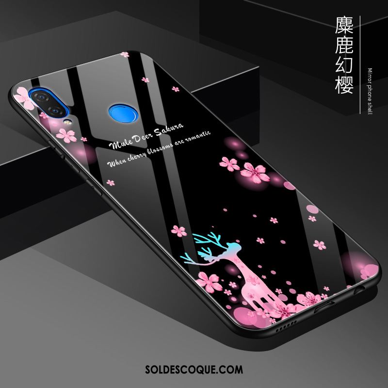 Coque Huawei Nova 3e Protection Tendance Verre Fluide Doux Miroir Pas Cher