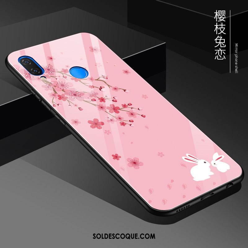 Coque Huawei Nova 3e Protection Tendance Verre Fluide Doux Miroir Pas Cher