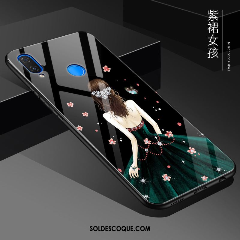 Coque Huawei Nova 3e Protection Tendance Verre Fluide Doux Miroir Pas Cher