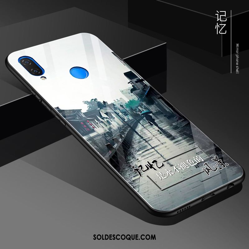 Coque Huawei Nova 3e Protection Tendance Verre Fluide Doux Miroir Pas Cher