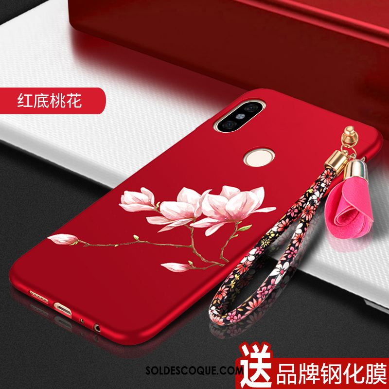 Coque Huawei Nova 3e Rouge Tendance Protection Mode Créatif Soldes