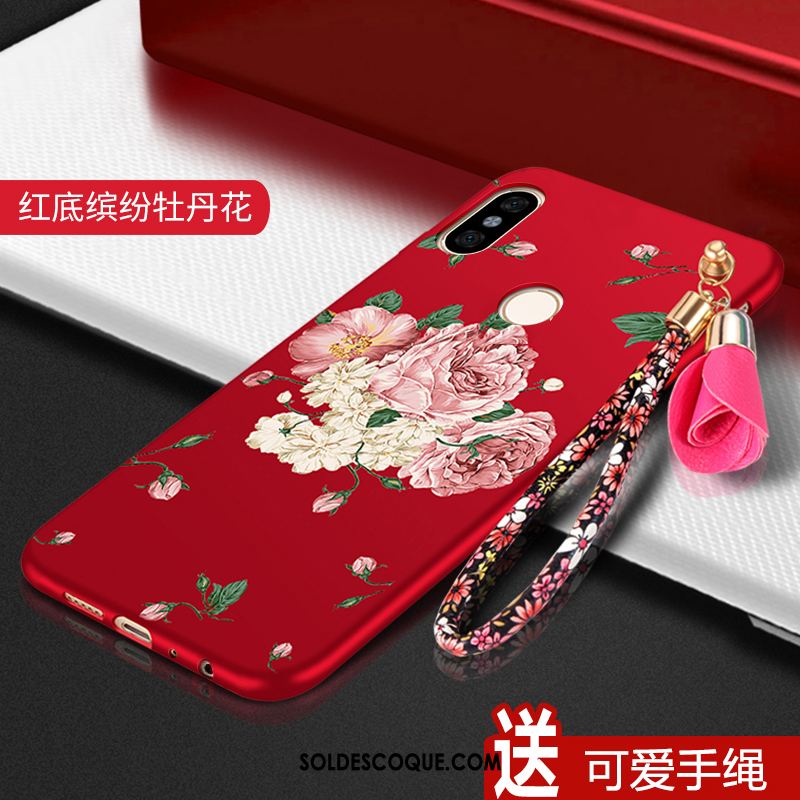 Coque Huawei Nova 3e Rouge Tendance Protection Mode Créatif Soldes