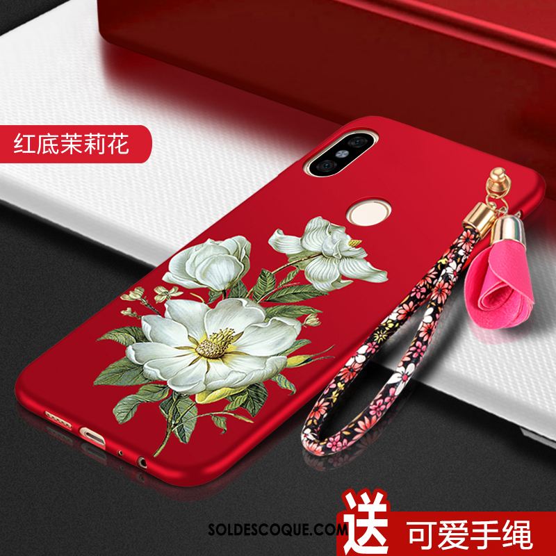 Coque Huawei Nova 3e Rouge Tendance Protection Mode Créatif Soldes