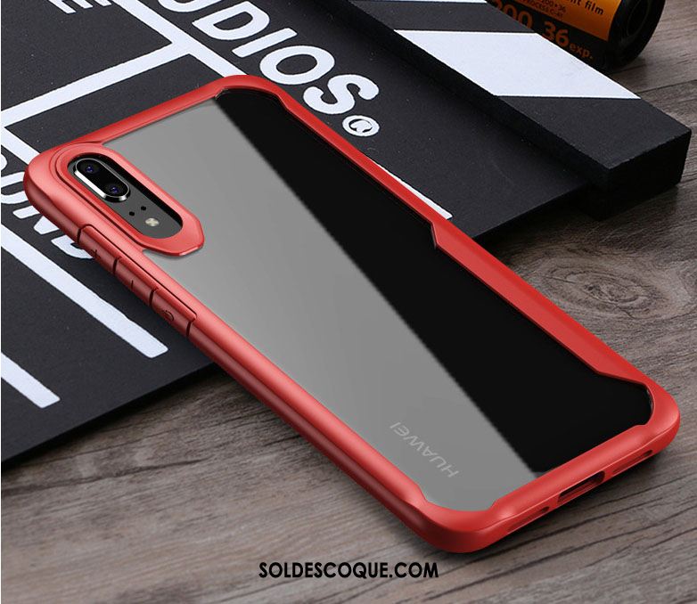 Coque Huawei Nova 3e Tendance Silicone Téléphone Portable Rouge Incassable Pas Cher