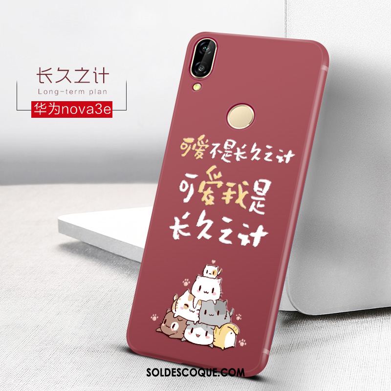 Coque Huawei Nova 3e Tendance Tout Compris Téléphone Portable Net Rouge Charmant Pas Cher