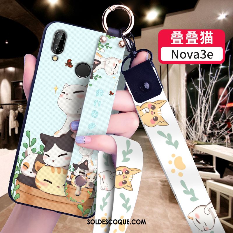 Coque Huawei Nova 3e Tout Compris Luxe Bleu Protection Étui Soldes