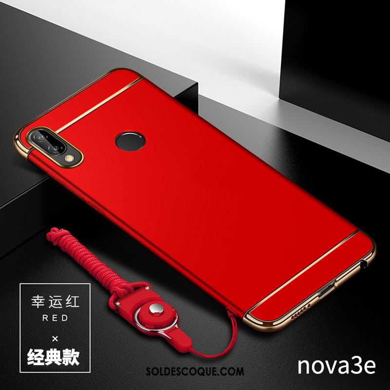 Coque Huawei Nova 3e Téléphone Portable Étui Tendance Incassable Net Rouge Soldes
