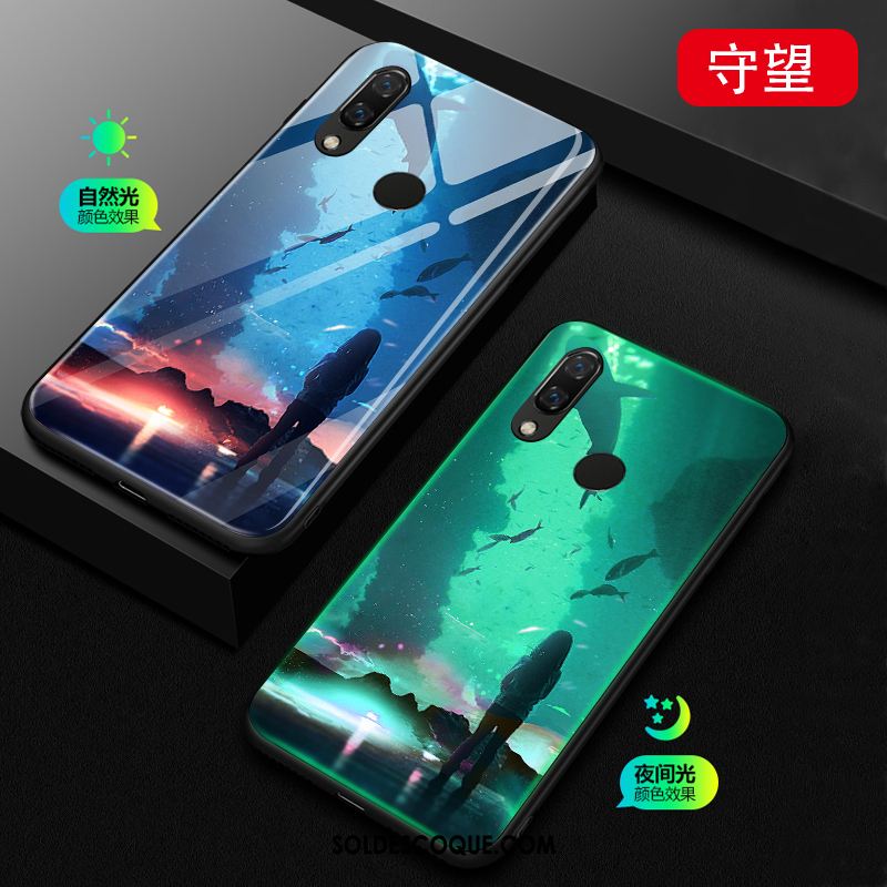 Coque Huawei Nova 3e Étui Créatif Lumineuses Bleu Incassable Soldes