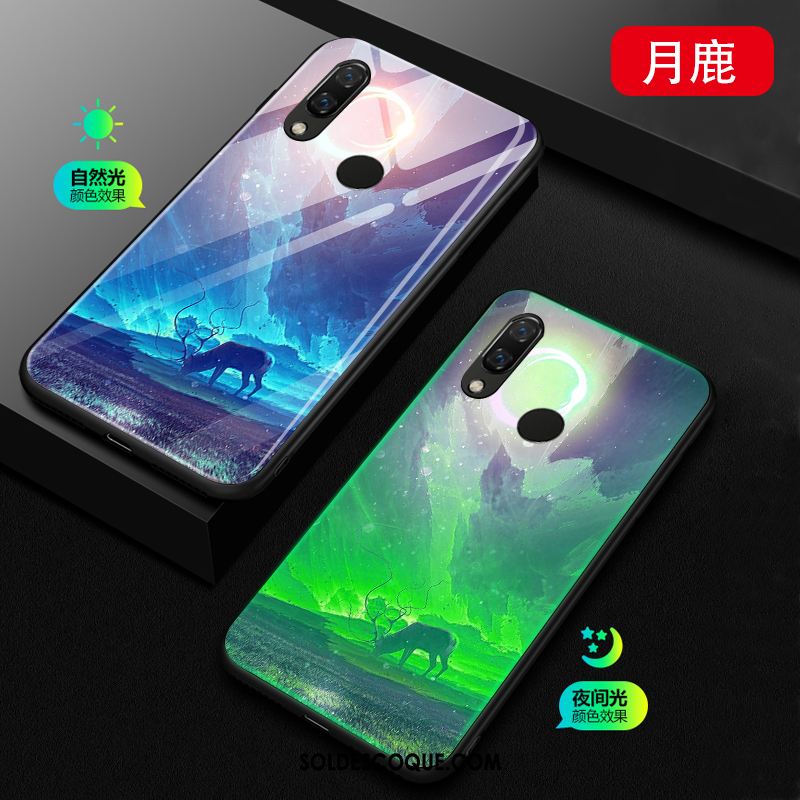 Coque Huawei Nova 3e Étui Créatif Lumineuses Bleu Incassable Soldes