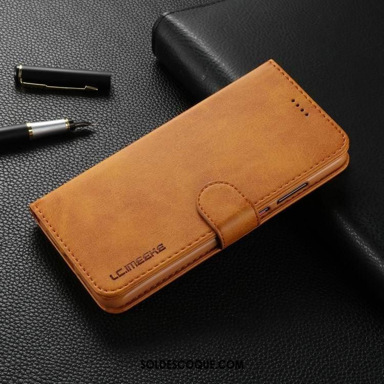 Coque Huawei Nova 3e Étui En Cuir Protection Incassable Téléphone Portable Jaune Pas Cher