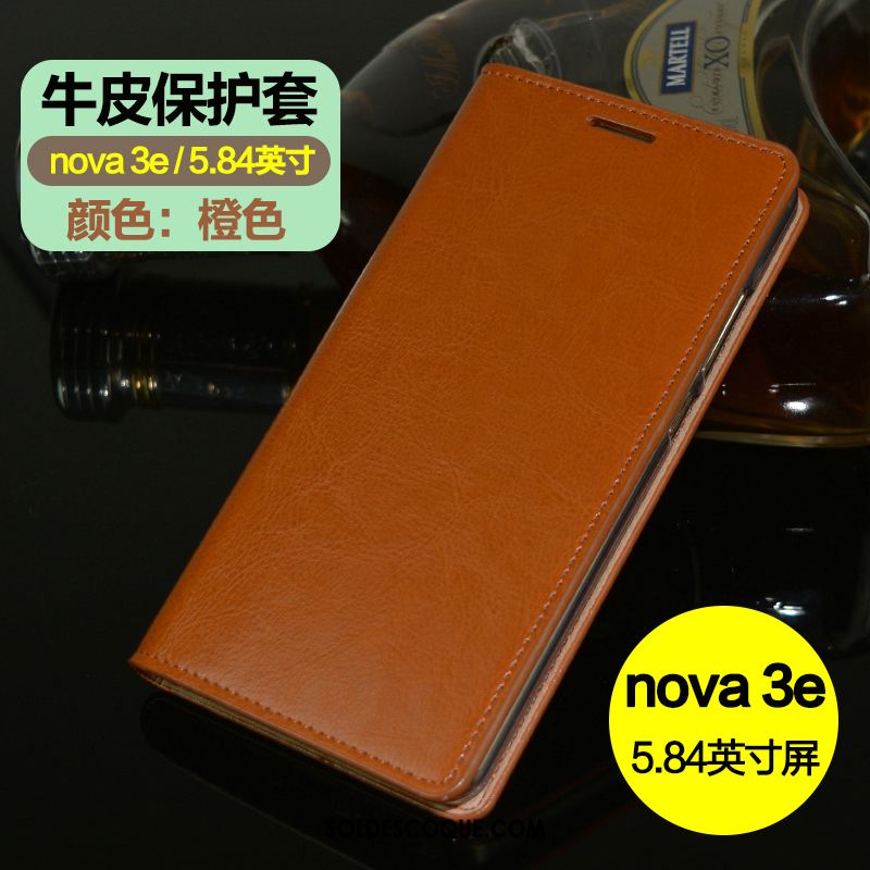 Coque Huawei Nova 3e Étui En Cuir Téléphone Portable Bleu Tout Compris Protection Housse En Ligne