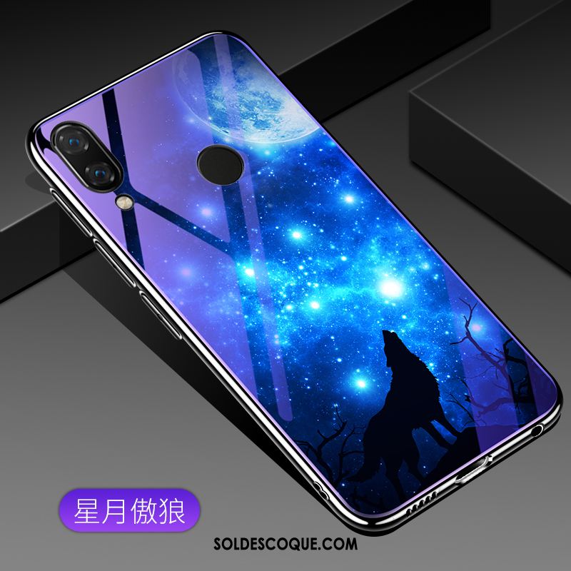 Coque Huawei Nova 3i Bleu Incassable Fluide Doux Tout Compris Personnalité Pas Cher