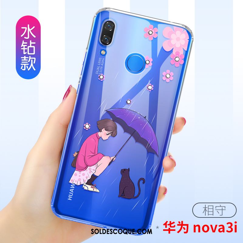 Coque Huawei Nova 3i Charmant Fluide Doux Téléphone Portable Luxe Transparent Pas Cher