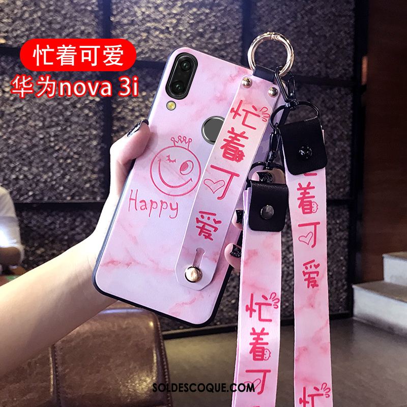 Coque Huawei Nova 3i Cou Suspendu Étui Charmant Ornements Suspendus Blanc Housse En Ligne