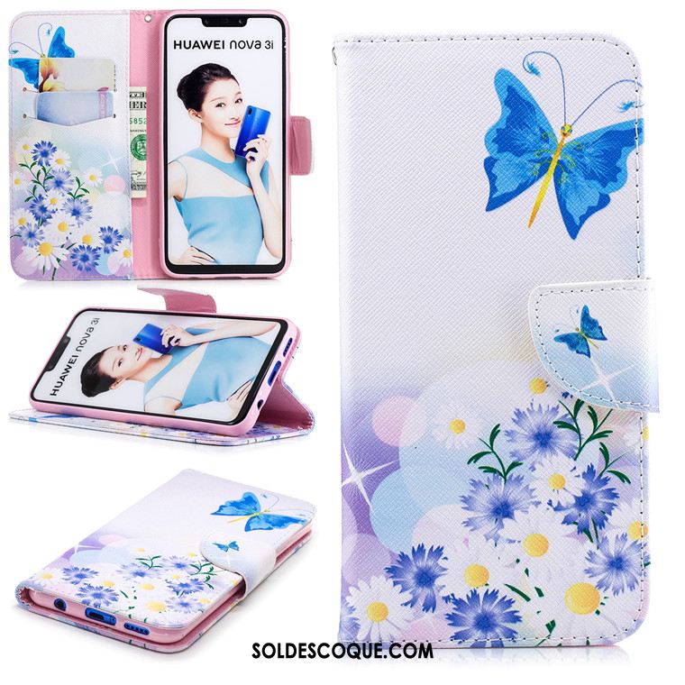 Coque Huawei Nova 3i Dessin Animé Protection Étui En Cuir Clamshell Fluide Doux Soldes