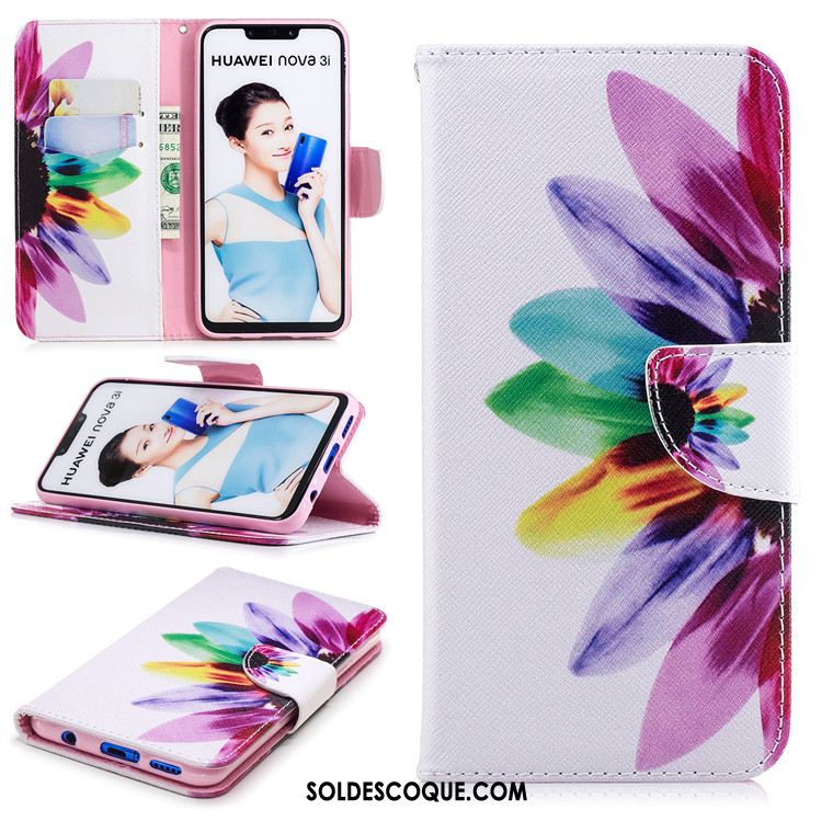 Coque Huawei Nova 3i Dessin Animé Protection Étui En Cuir Clamshell Fluide Doux Soldes