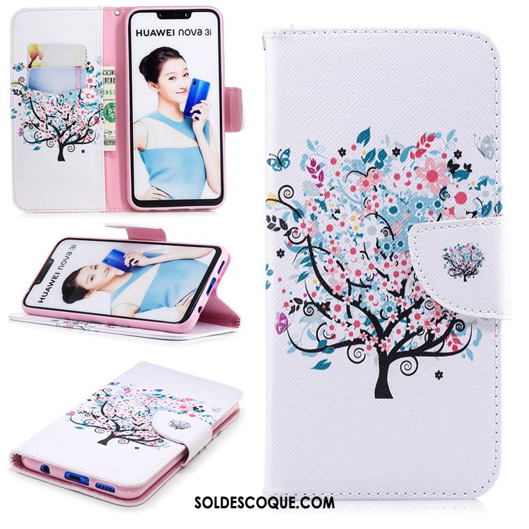 Coque Huawei Nova 3i Dessin Animé Protection Étui En Cuir Clamshell Fluide Doux Soldes