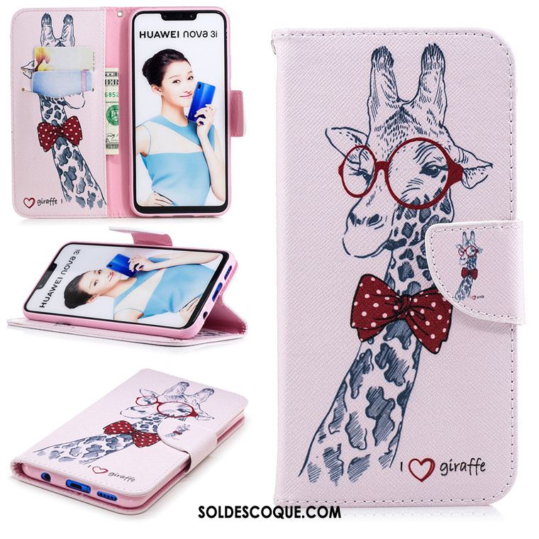 Coque Huawei Nova 3i Dessin Animé Protection Étui En Cuir Clamshell Fluide Doux Soldes