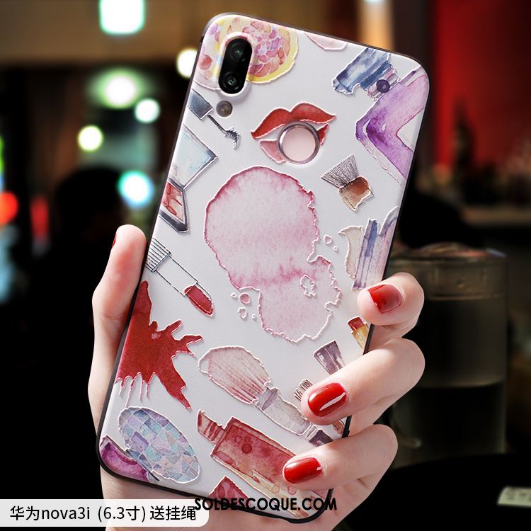 Coque Huawei Nova 3i Fluide Doux Nouveau Personnalité Silicone Dessin Animé Pas Cher